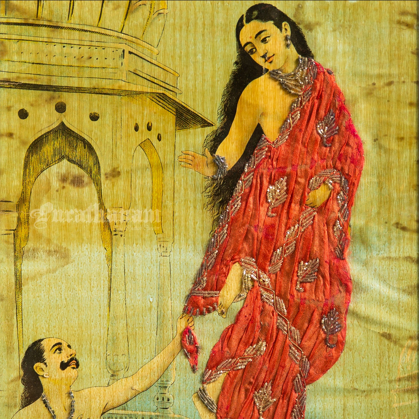 Oorvasi by Ravi Varma   - Embellished Lithograph Print