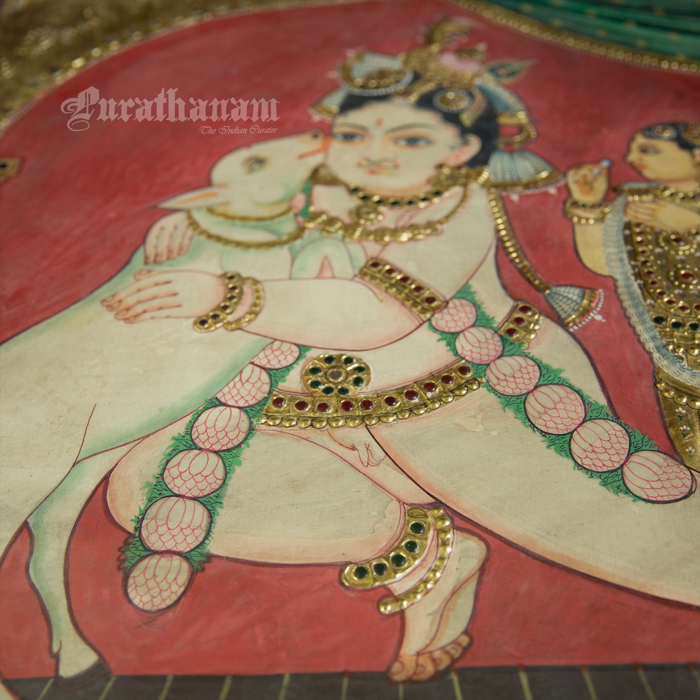 Baby Krishna Yashodha - Tanjore Painting