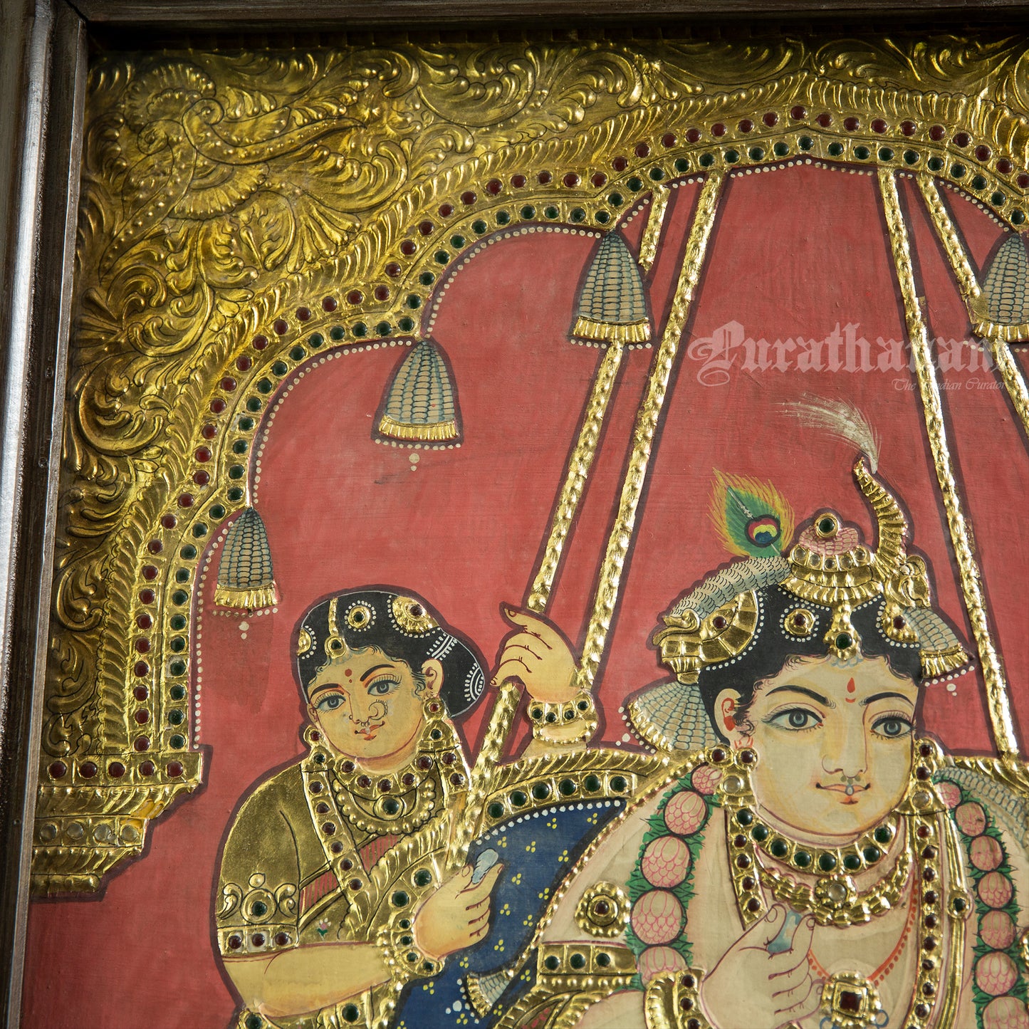 Krishna Gopikas - Tanjore Painting