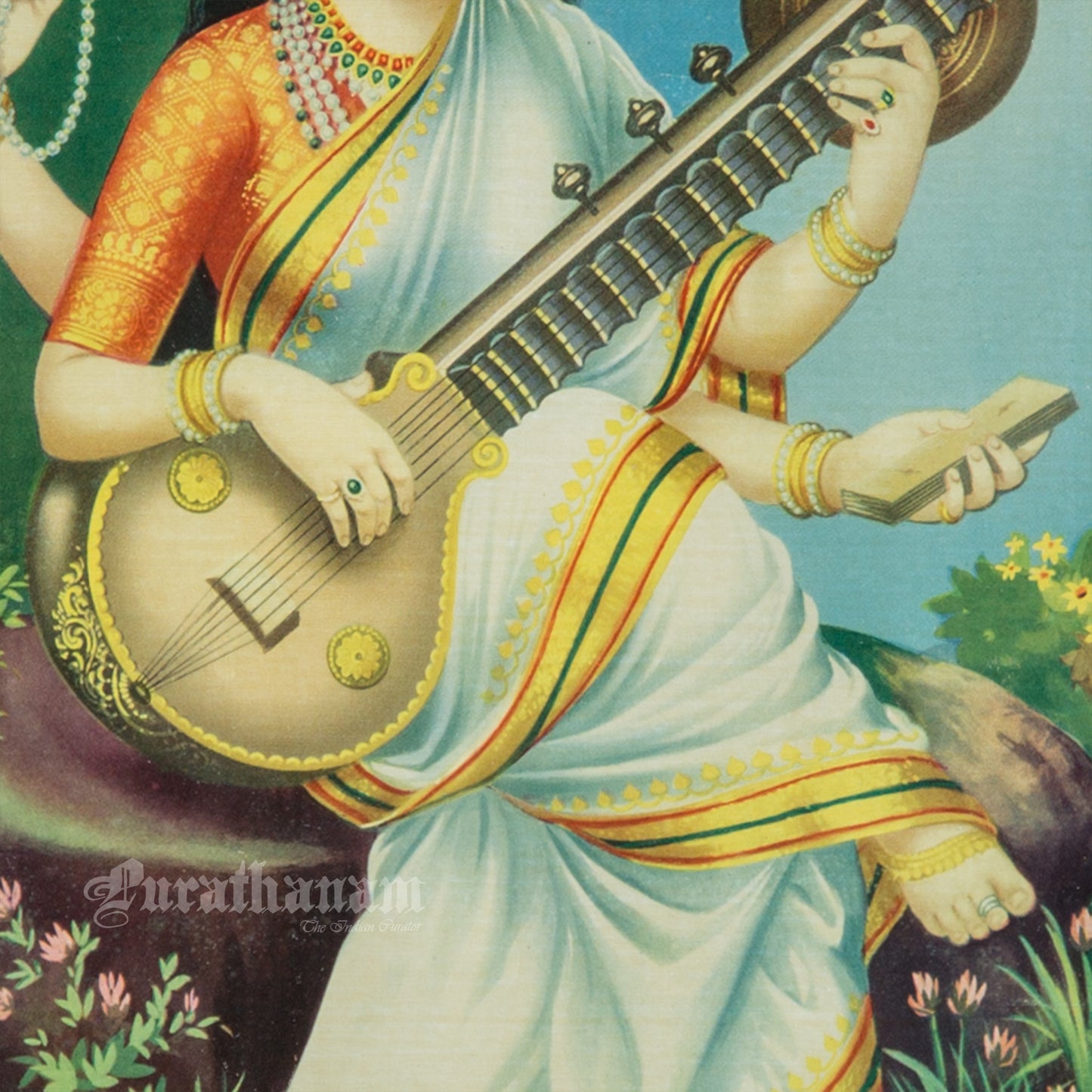 Sree Veena Saraswati - Kondiah Raju (Offset Print)