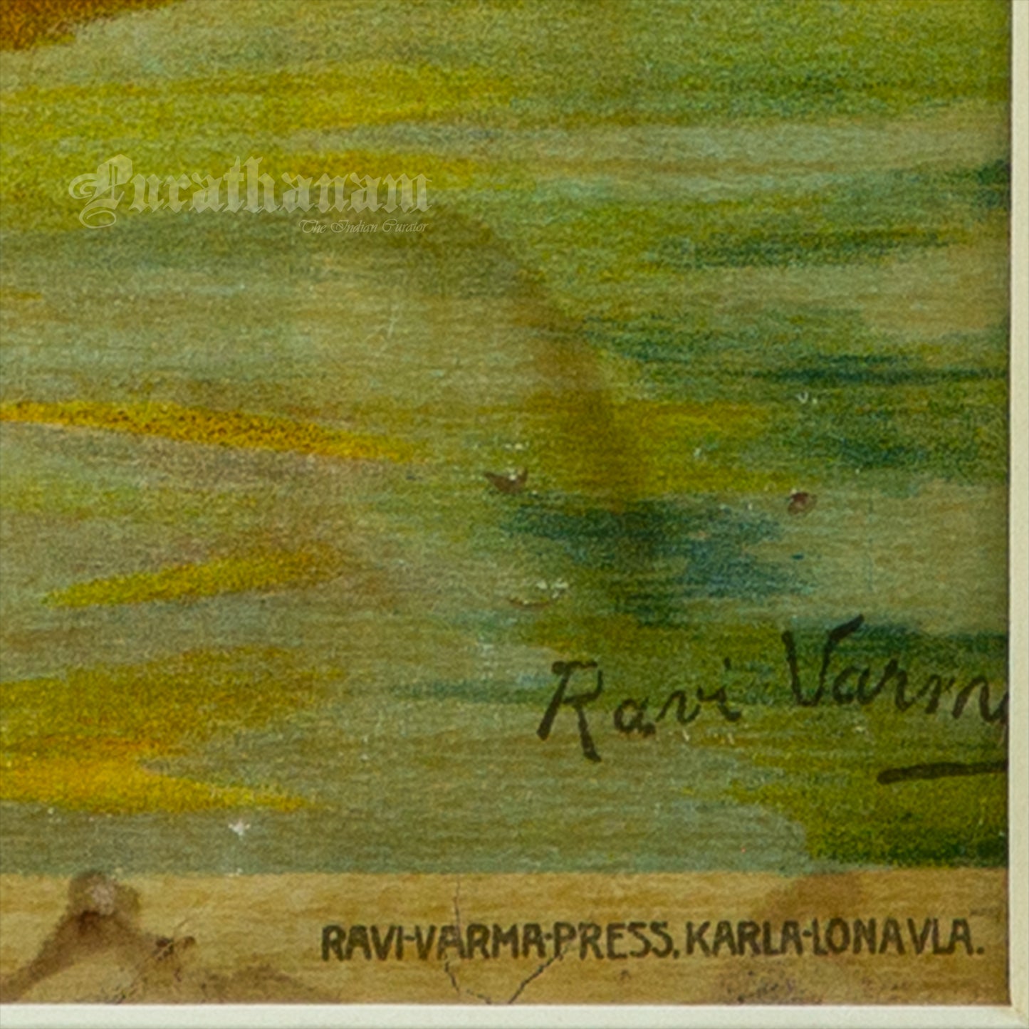 Shesh Narayan by Ravi Varma (Oleograph Print)