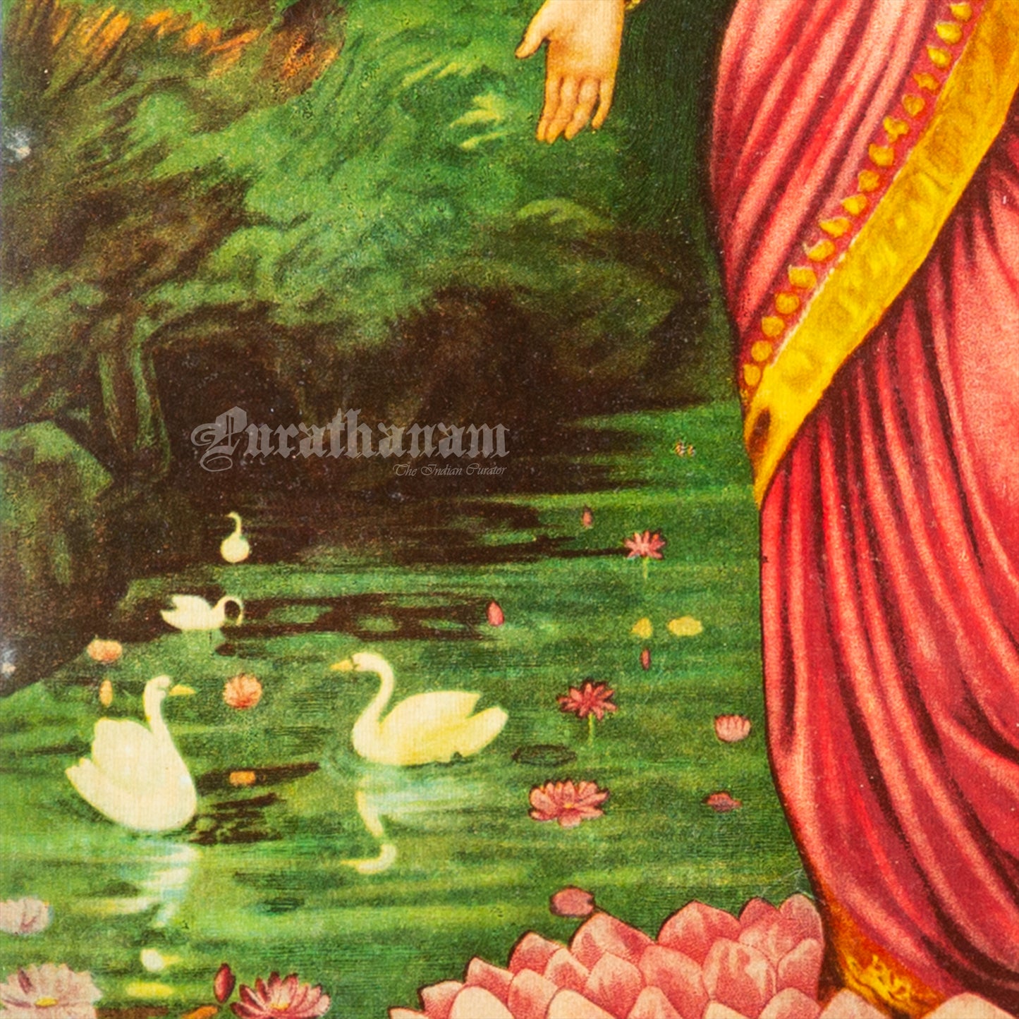 Lakshmi - Oleograph Print (Ravi Varma)