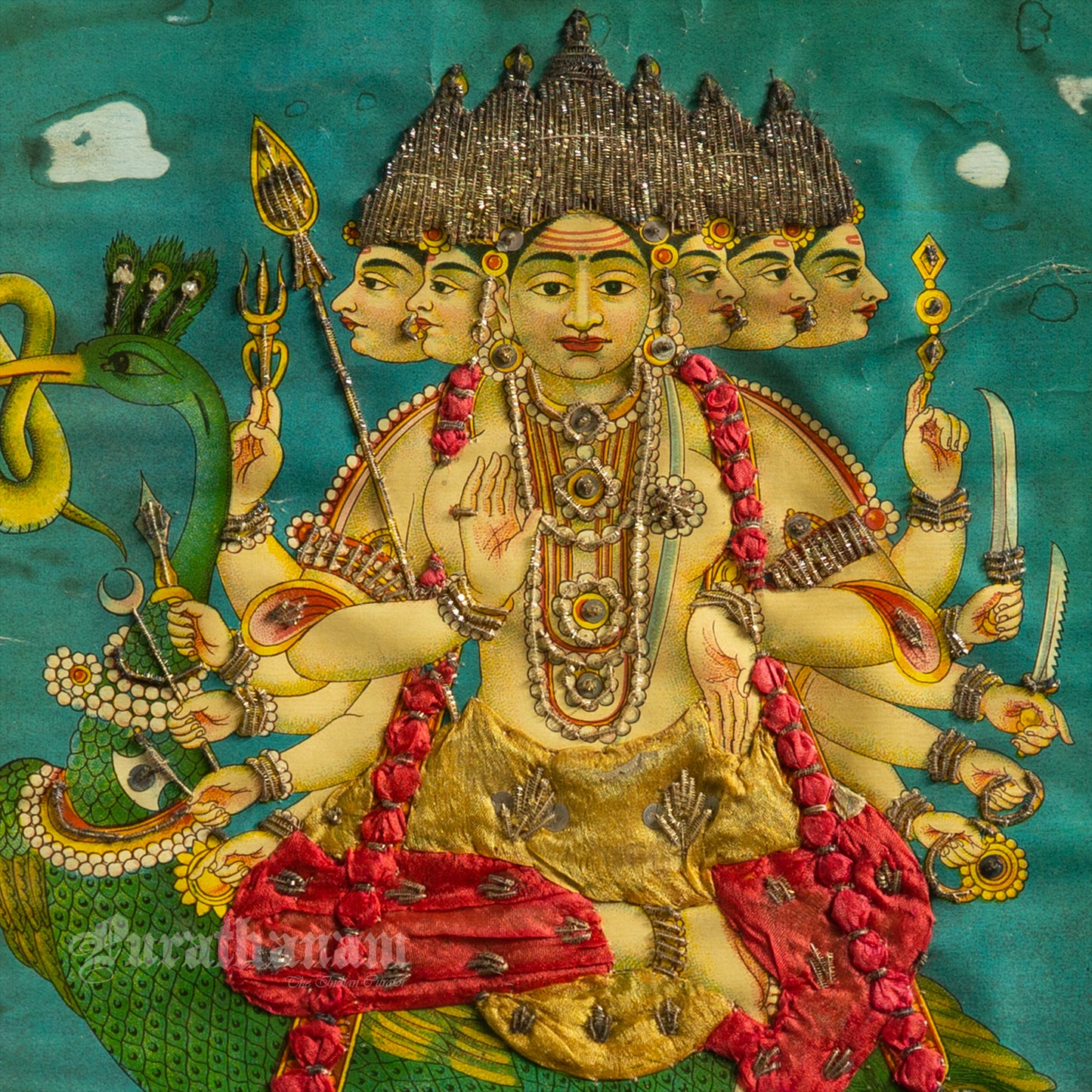 Subramanya by Ravi Varma   - Embellished Lithograph Print