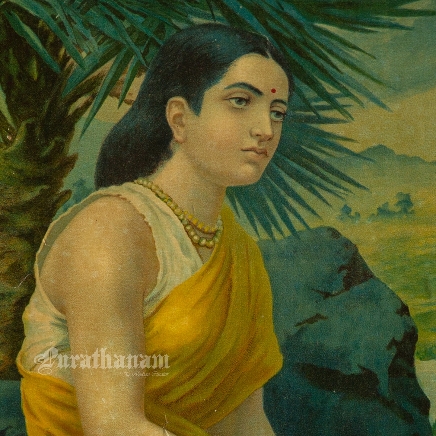 Sita Vanvas by Ravi Varma - Oleograph Print