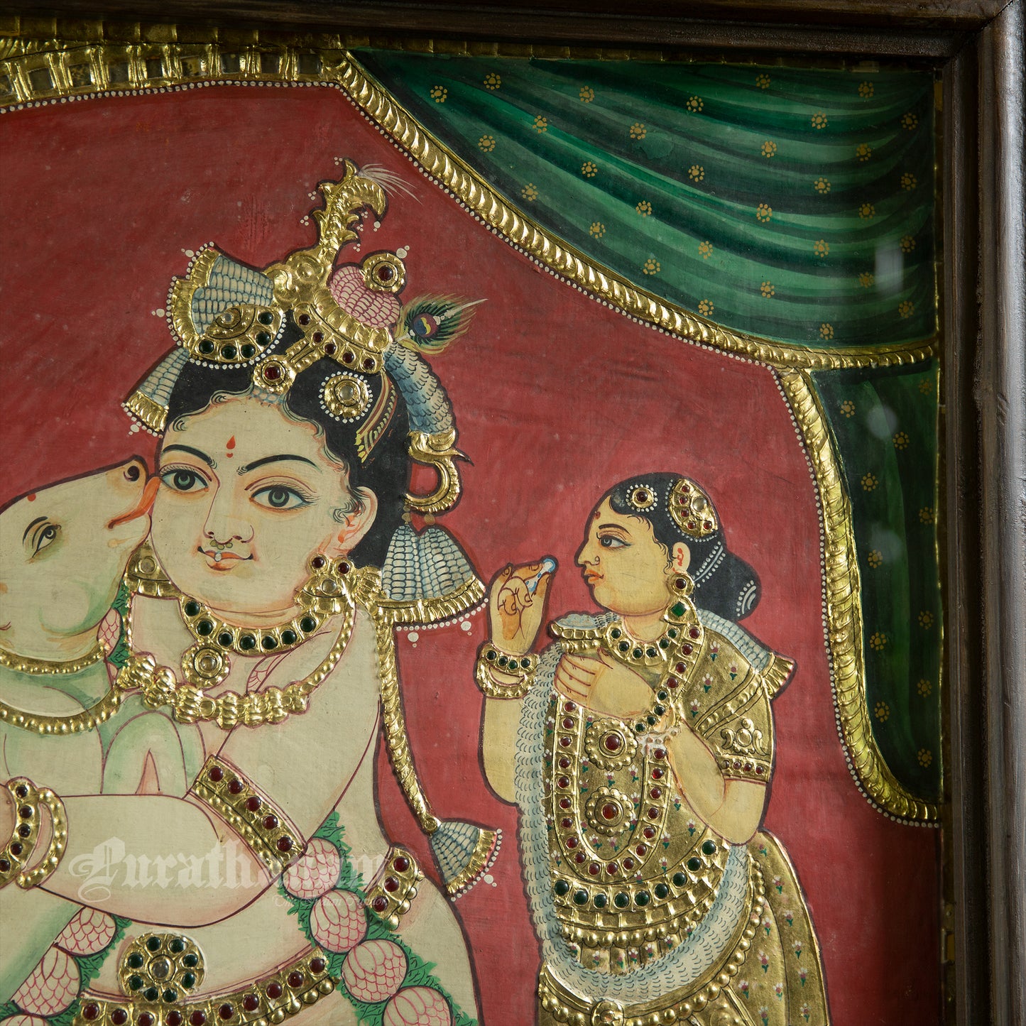 Baby Krishna Yashodha - Tanjore Painting