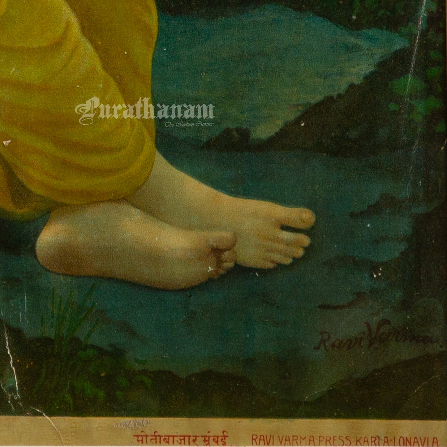 Sita Vanvas by Ravi Varma - Oleograph Print