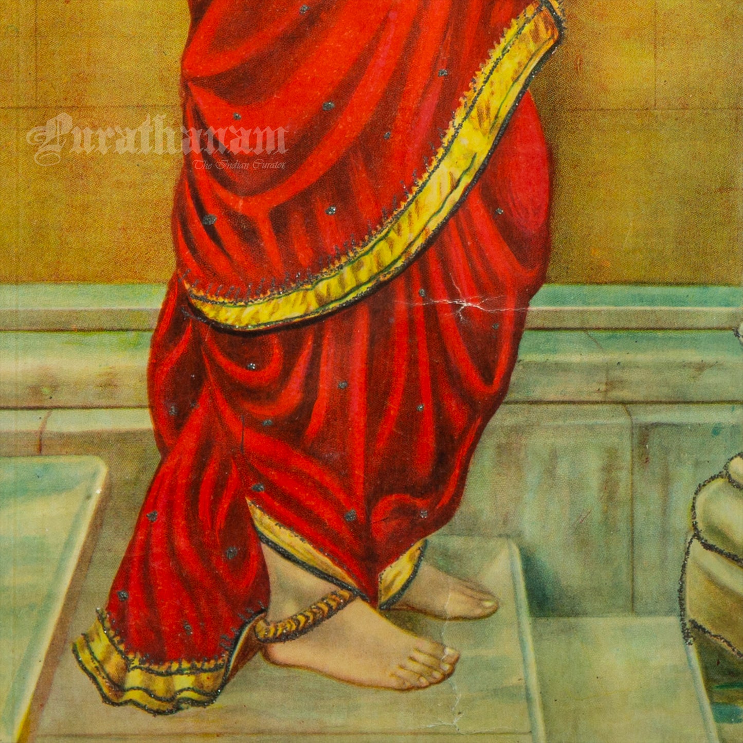 Hamsa Damayanti by Ravi Varma -  Lithograph Print