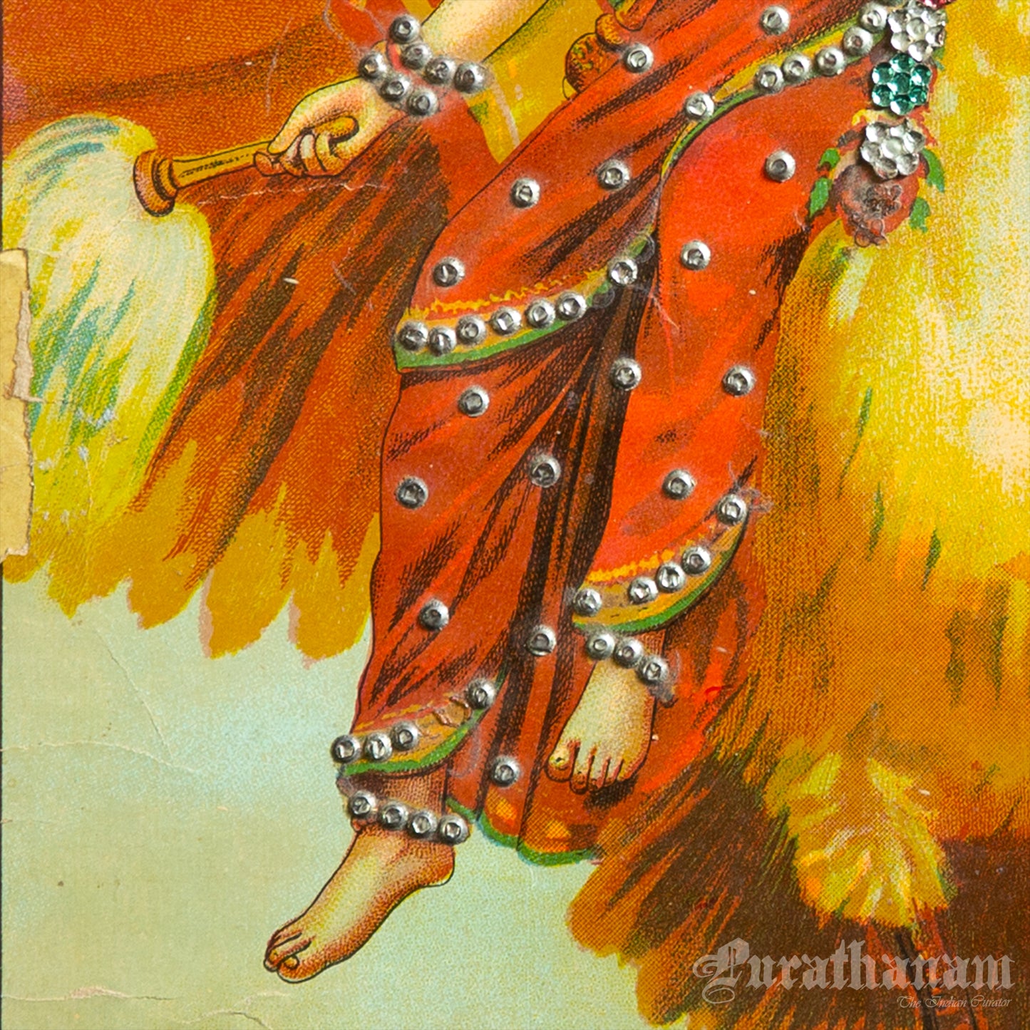 Vishnu Garudwahan by Ravi Varma  - Embellished Lithograph Print