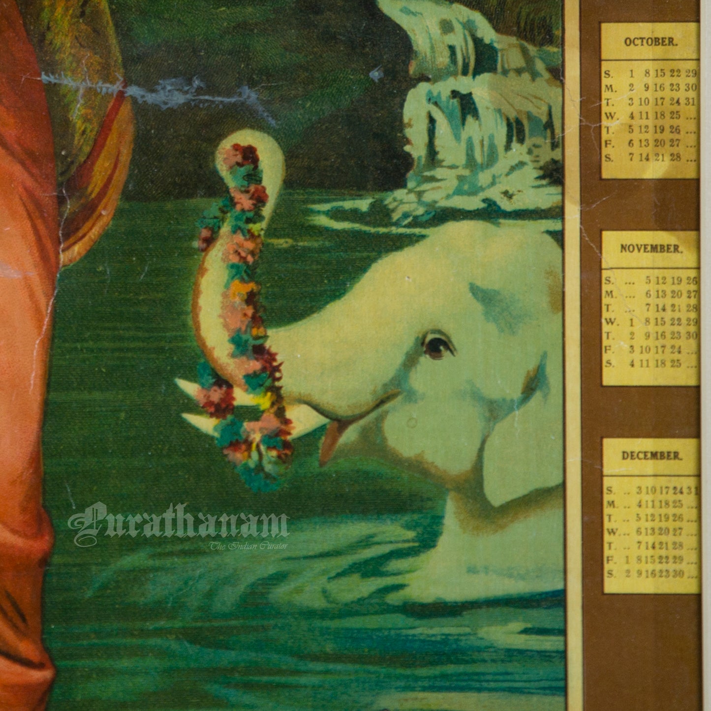 Lakshmi by Ravi Varma for Sunlight Soap Poster and Calendar (1933).