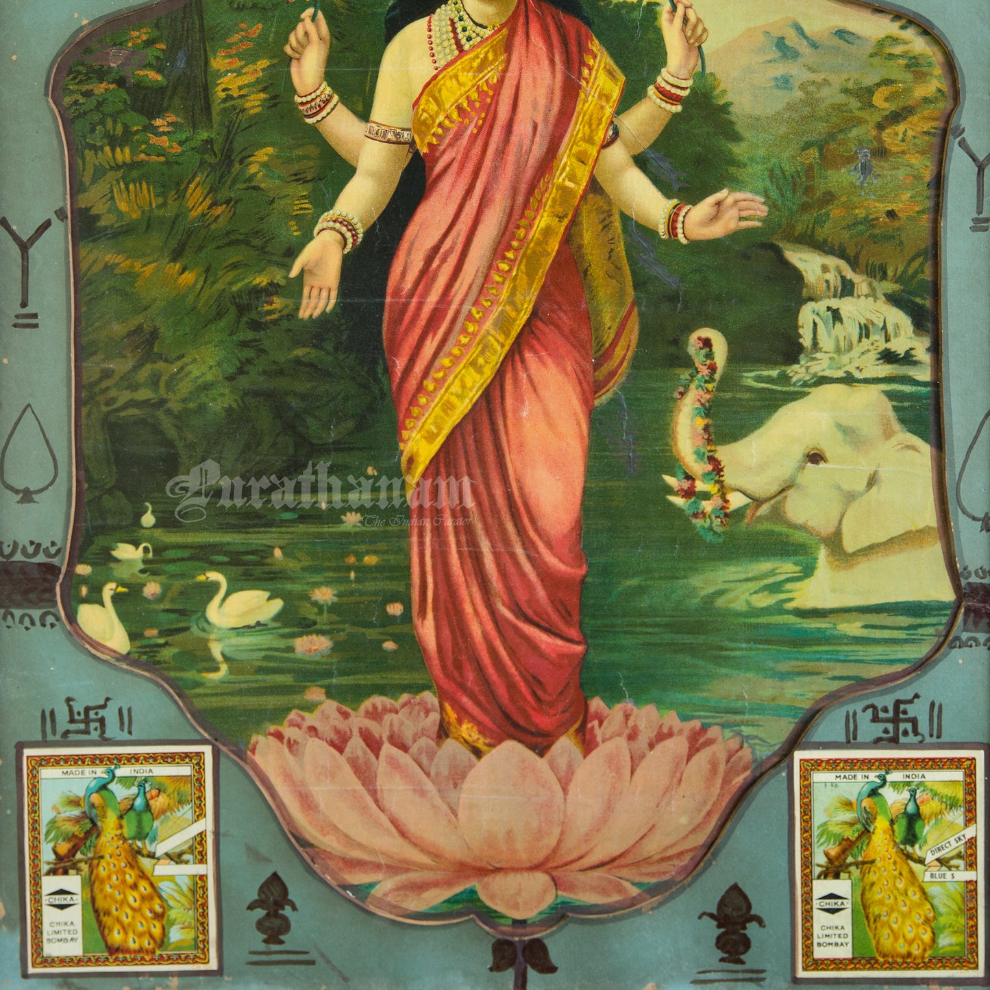 Lakshmi by Ravi Varma Poster for Chika Ltd., Bombay