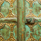 Turquoise Brass embellished Window