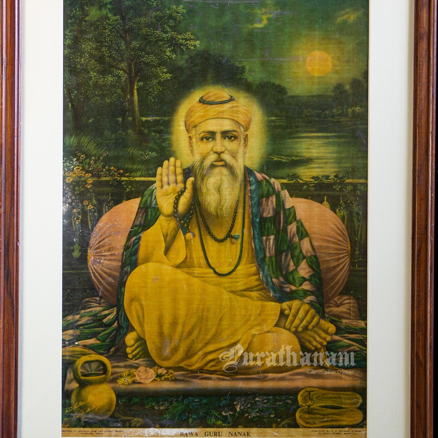 Bawa Guru Nanak by Narottam Narayan - Oleograph Print