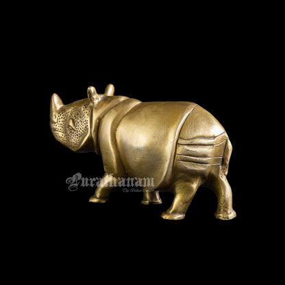 Rhinoceros Brass sculpture