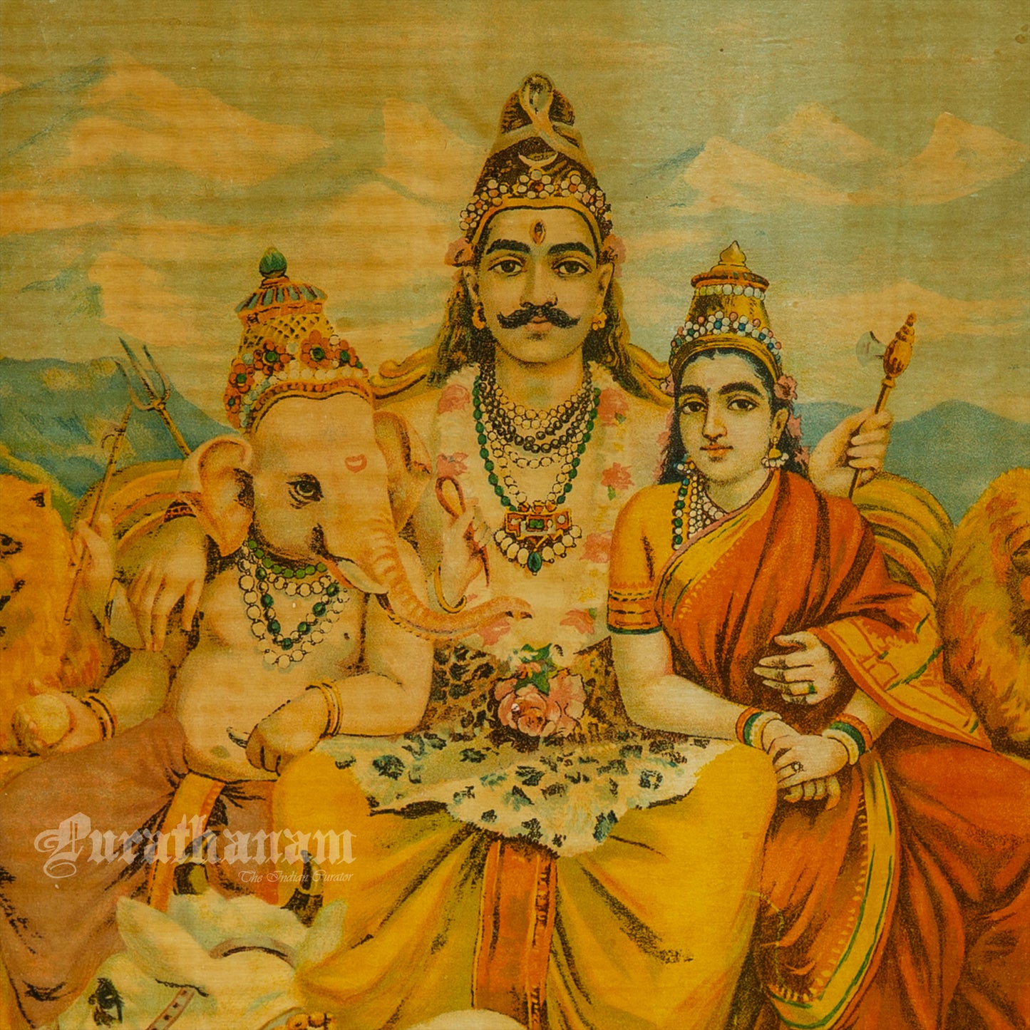 Shankar by Ravi Varma - Lithograph Print