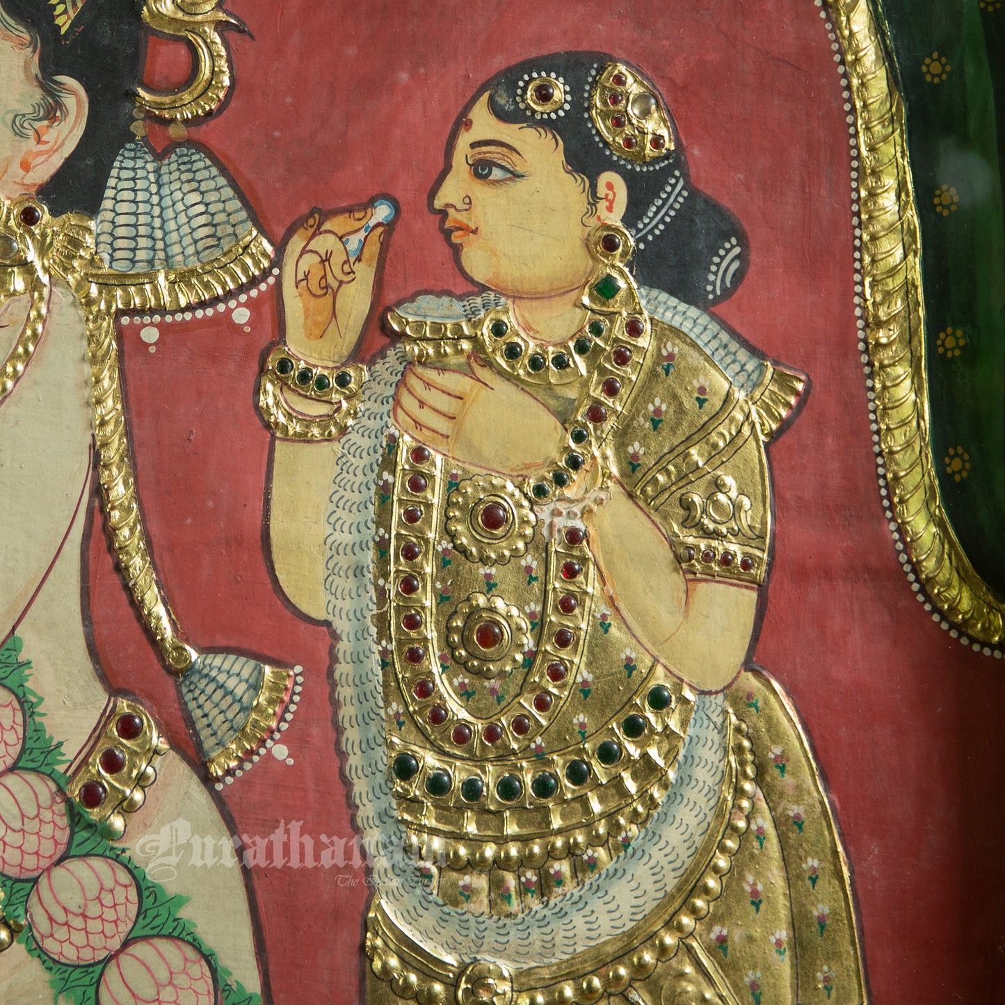 Baby Krishna Yashodha - Tanjore Painting