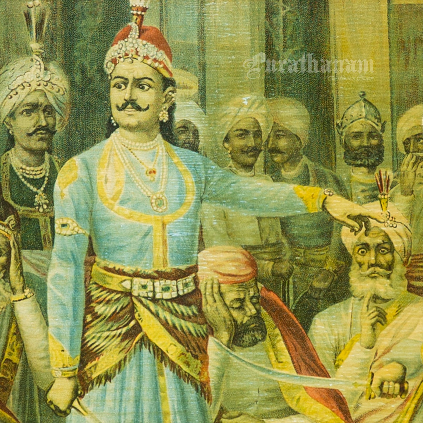 Krishna Shishtai - Oleograph Print (Ravi Varma)