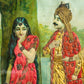 Madalasa Ritudhwaja by Ravi Varma - Embellished Lithograph Print