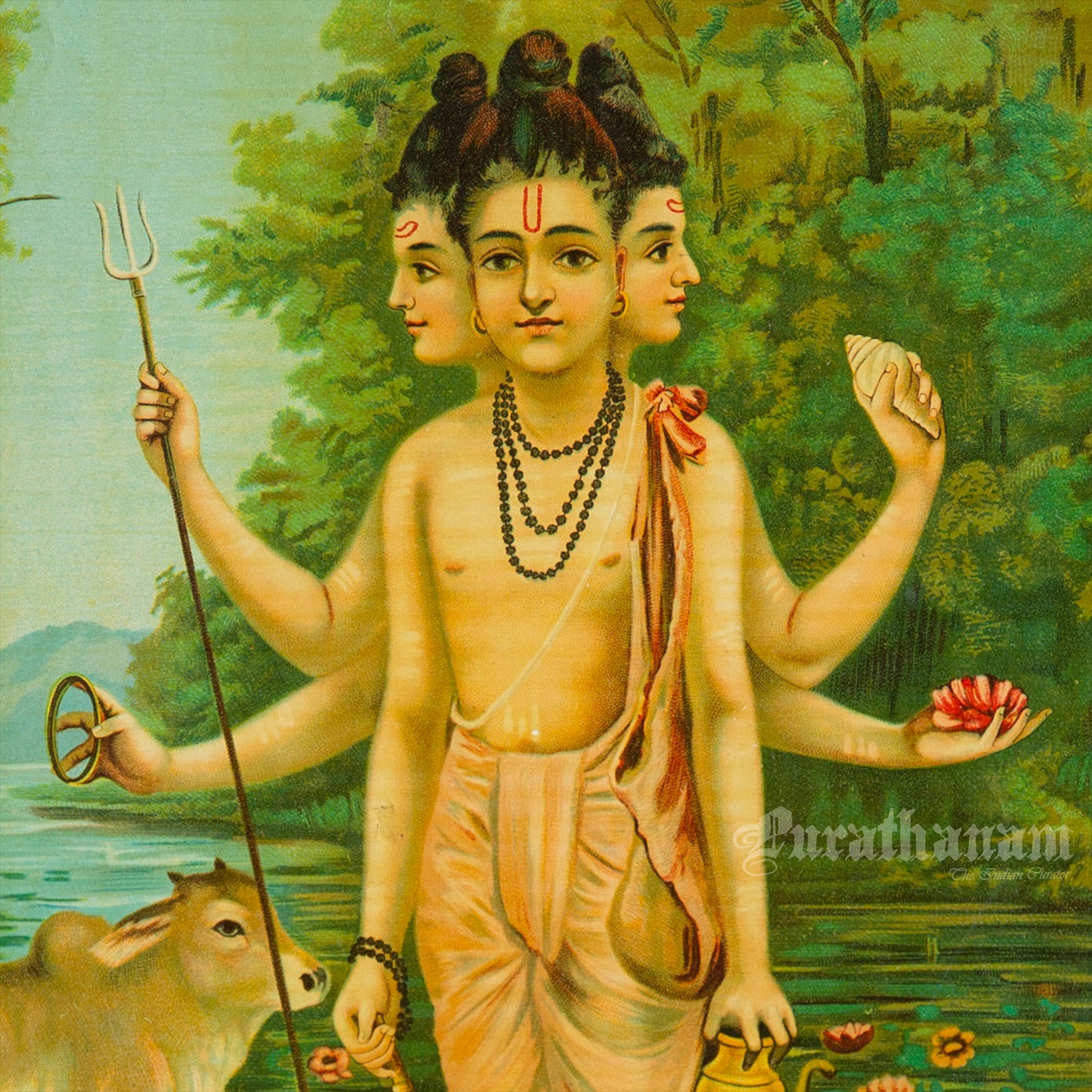 Duttatreya  - Oleograph Print (Ravi Varma)