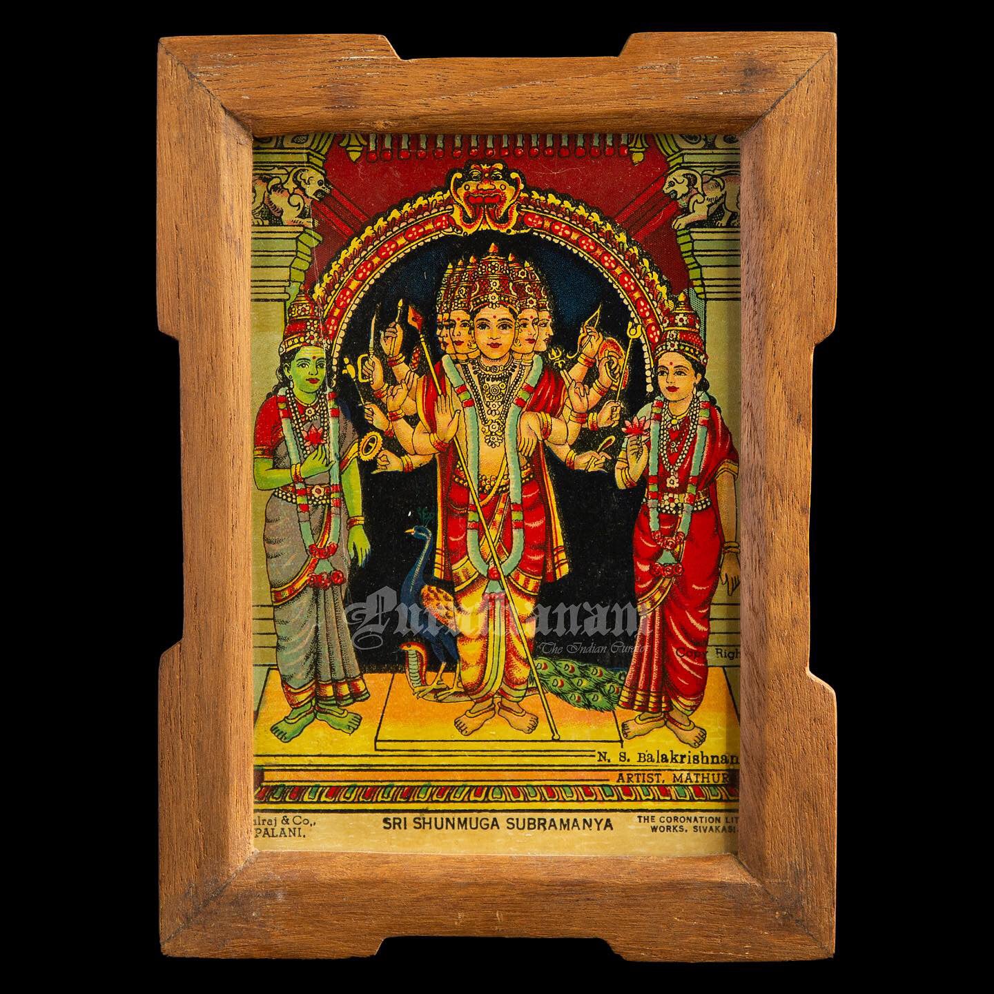 Shri Shanmuga Subramanya  - Lithograph Print