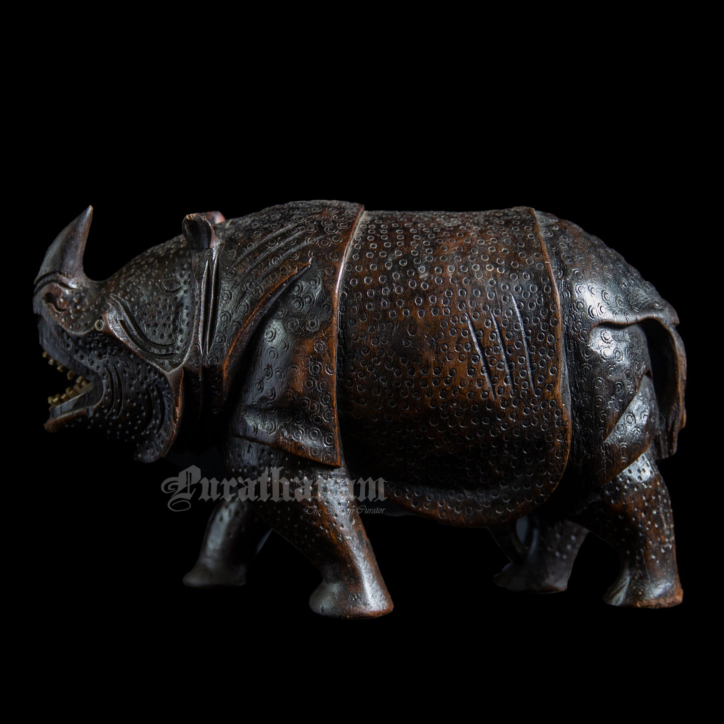 Rhinoceros   - Teak wood