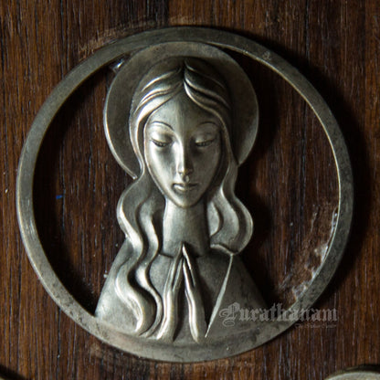 St. Francis de Sales, blessed Virgin Mary and Black Madona with Child wall plaque