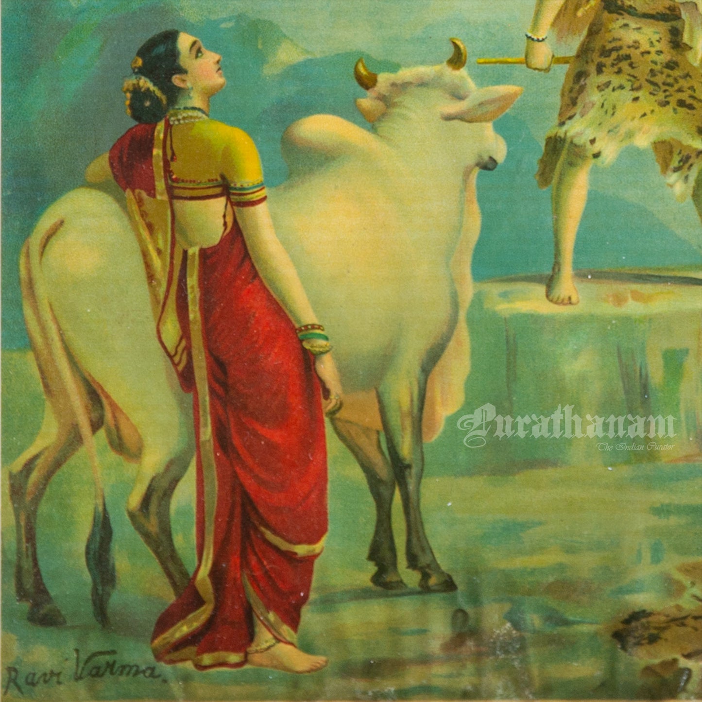 Gangavataran  - Oleograph Print (Ravi Varma)