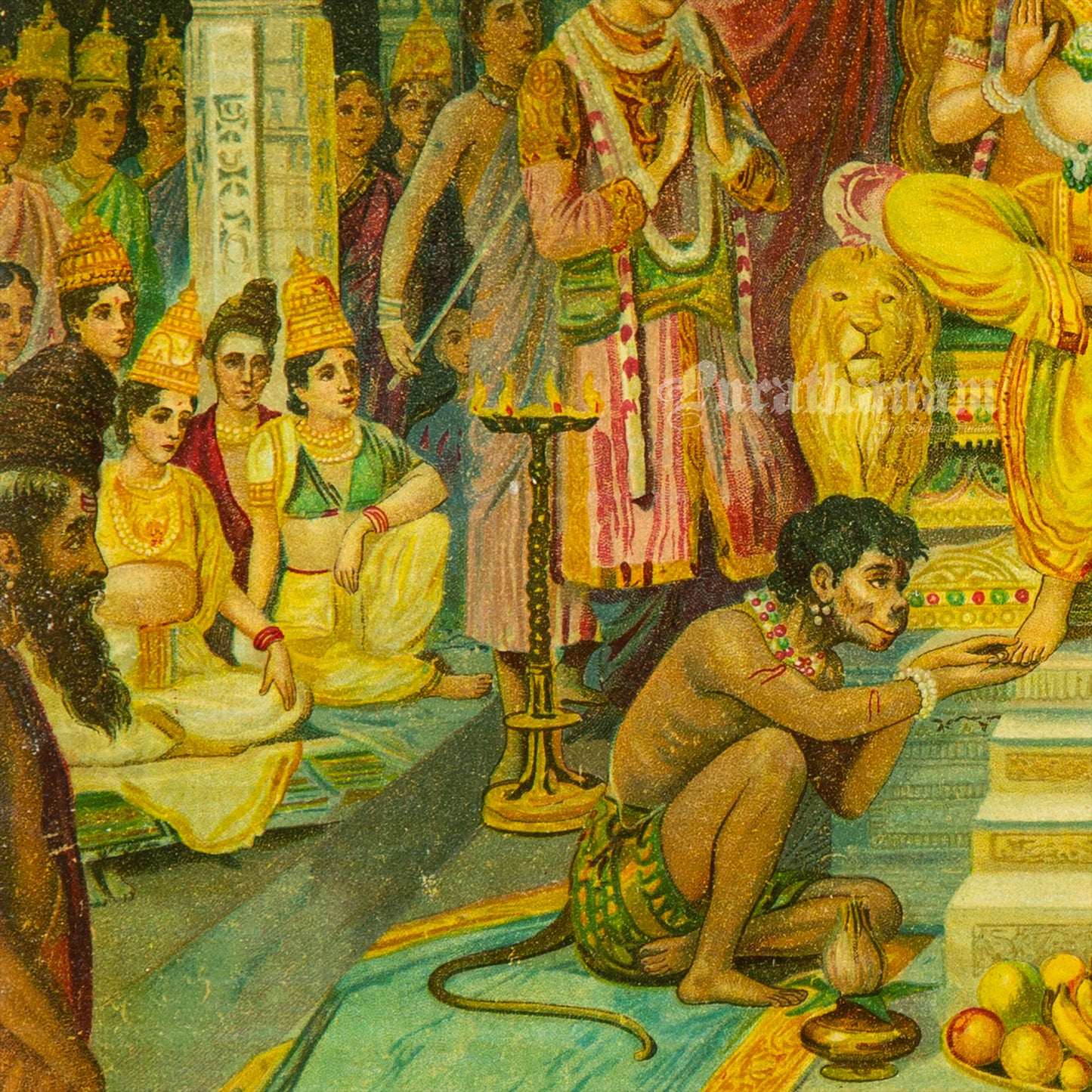 Ramrajyabhiseka by M. V. Dhurandhar  (Oleograph Print)