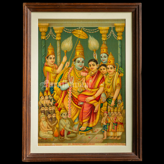 Sri Ram Pattabhishekam  by C. G. Ramanujam  (Oleograph Print)