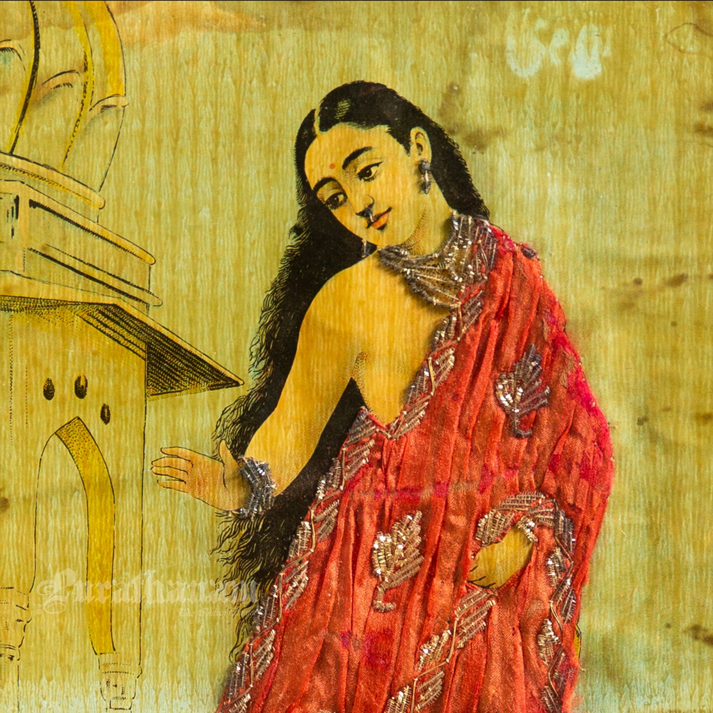 Oorvasi by Ravi Varma   - Embellished Lithograph Print