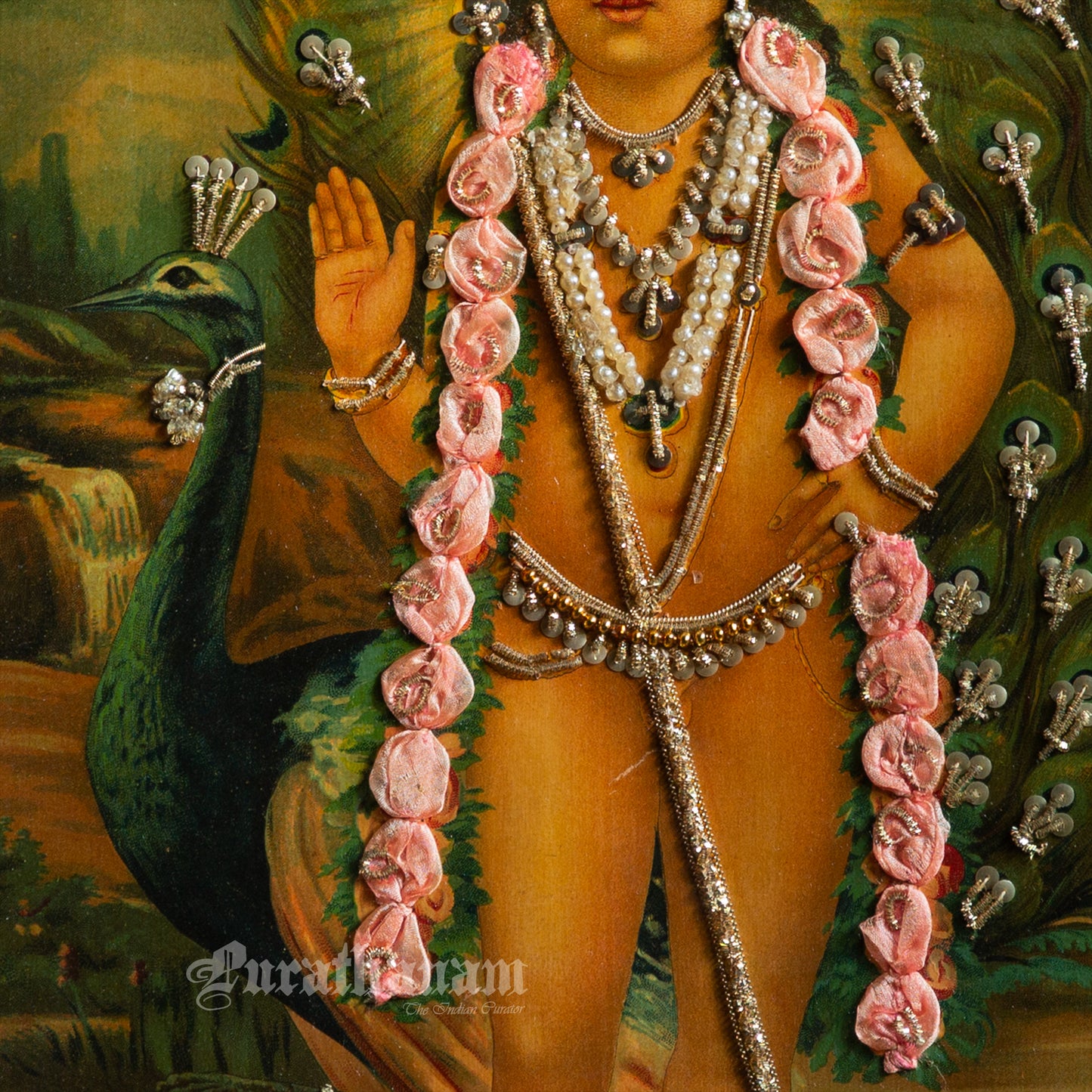 Sri Bala Subramanya (Oleograph Print) - Embellished