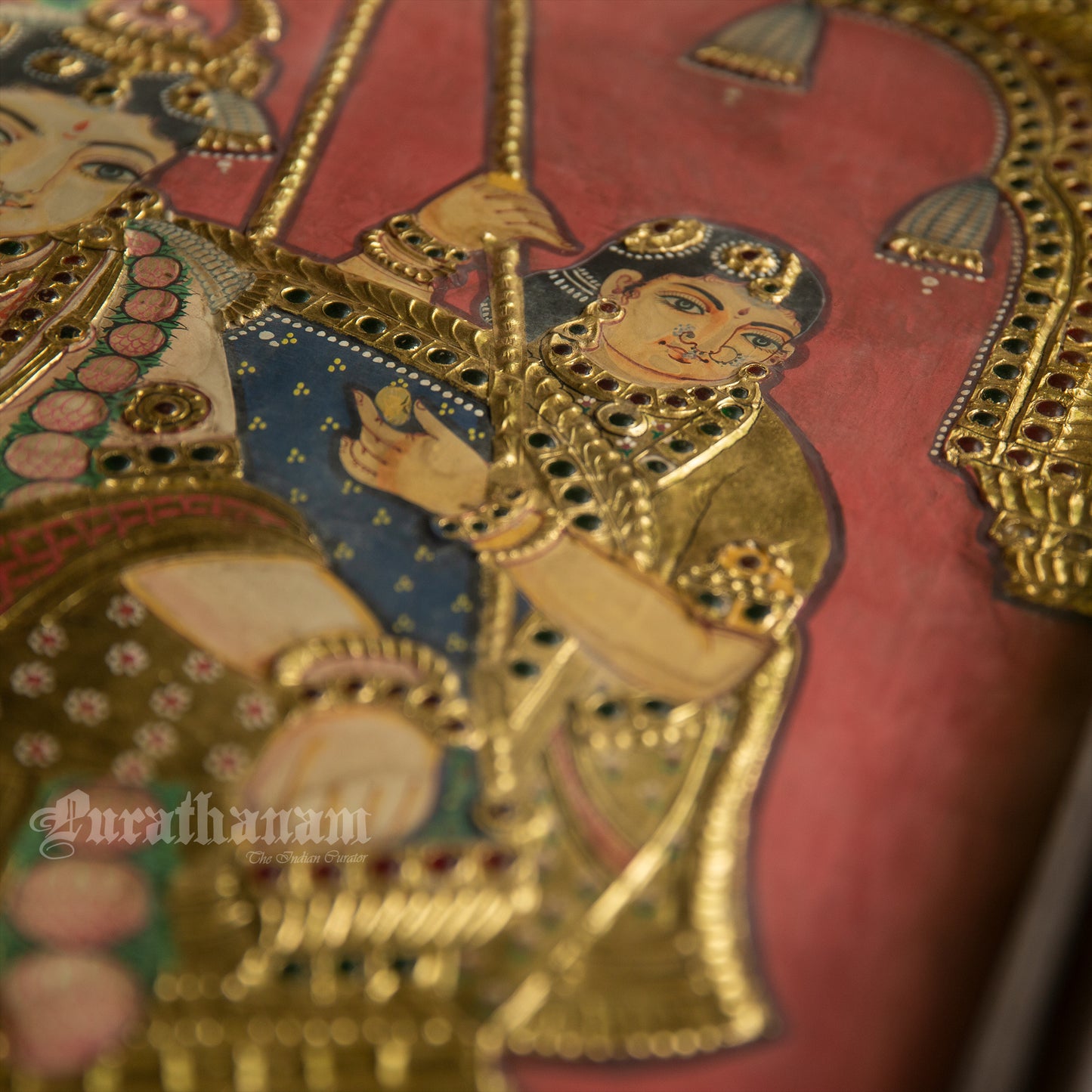 Krishna Gopikas - Tanjore Painting