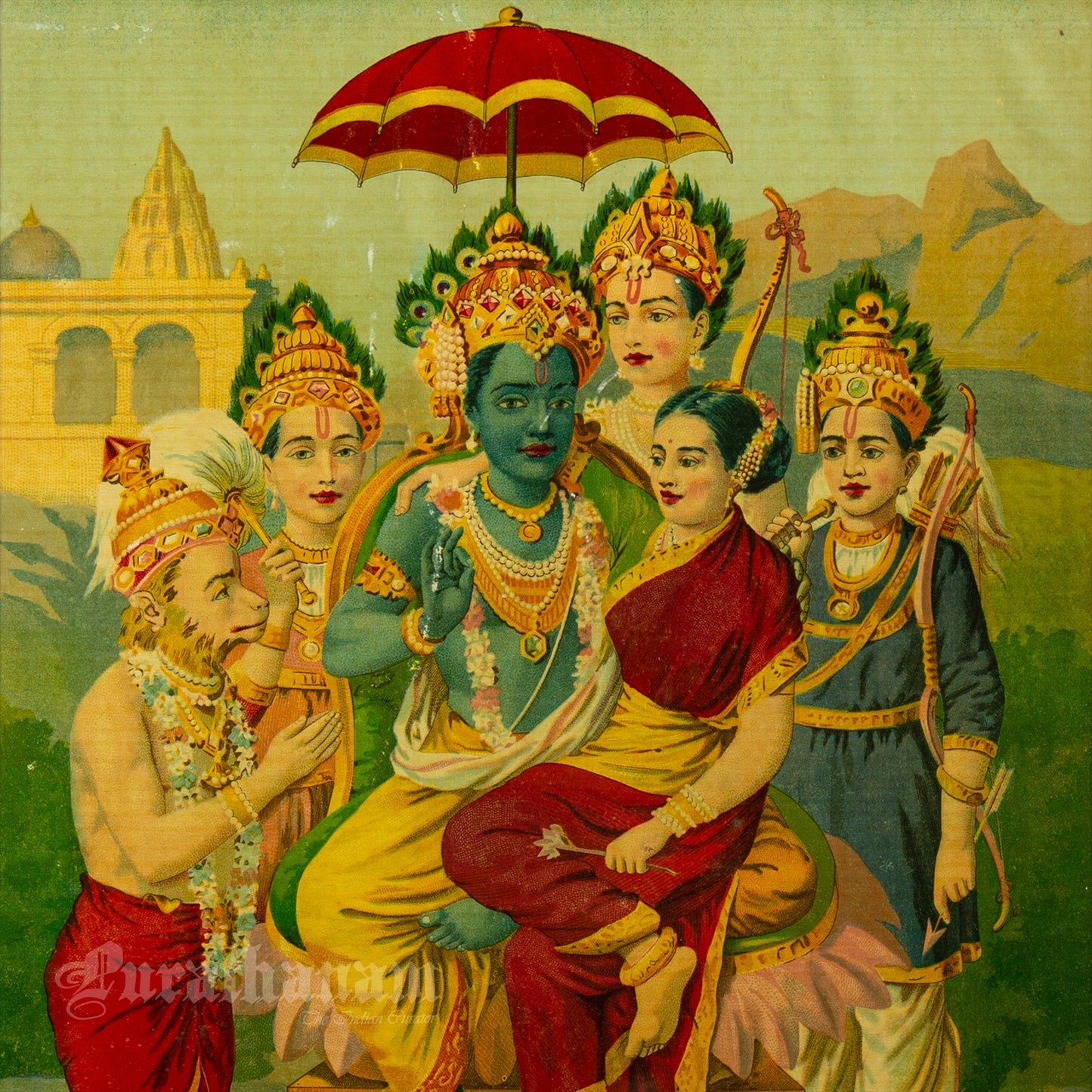 Ram Panchayat by Ravi Varma (Oleograph Print)