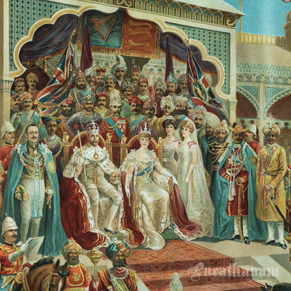 Delhi Durbar 1911 - Chromolithograph Print, London