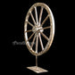 Wooden Cart Wheel - White