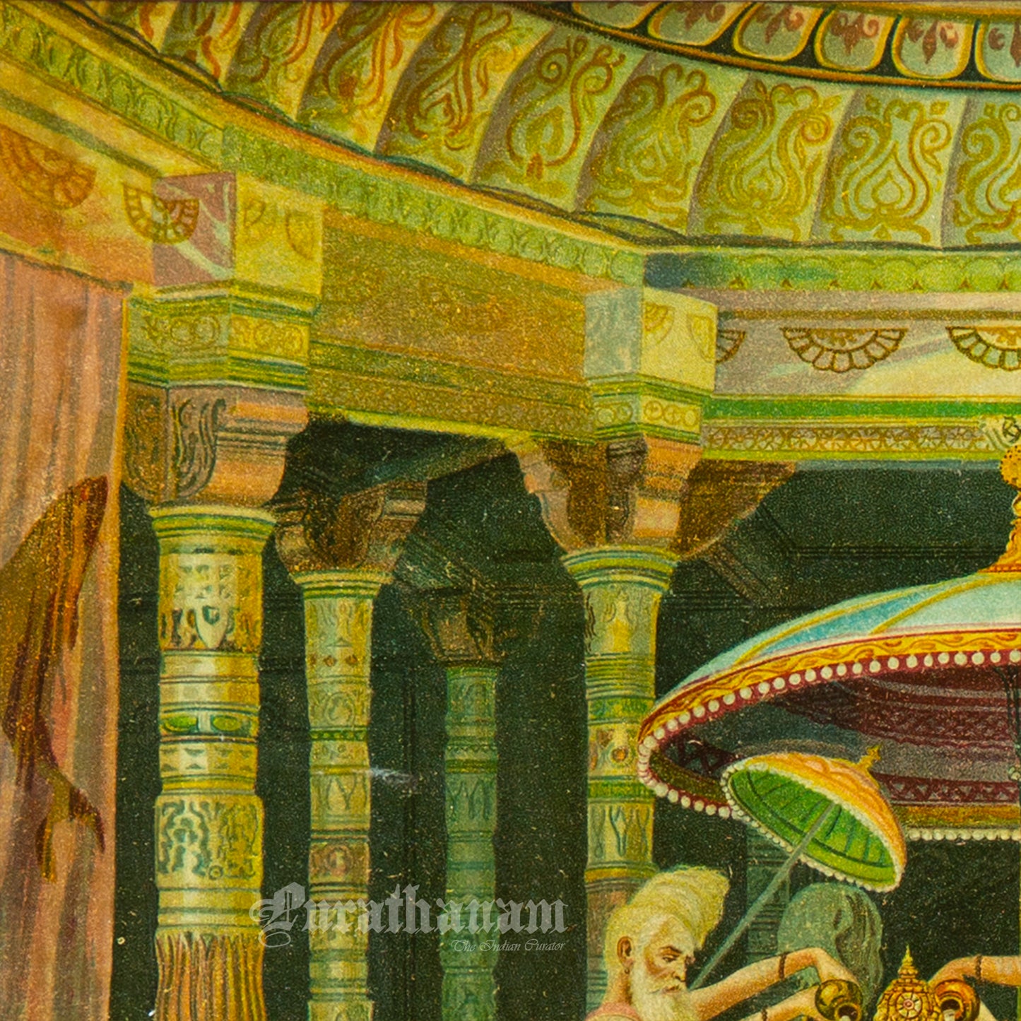 Ramrajyabhiseka by M. V. Dhurandhar  (Oleograph Print)