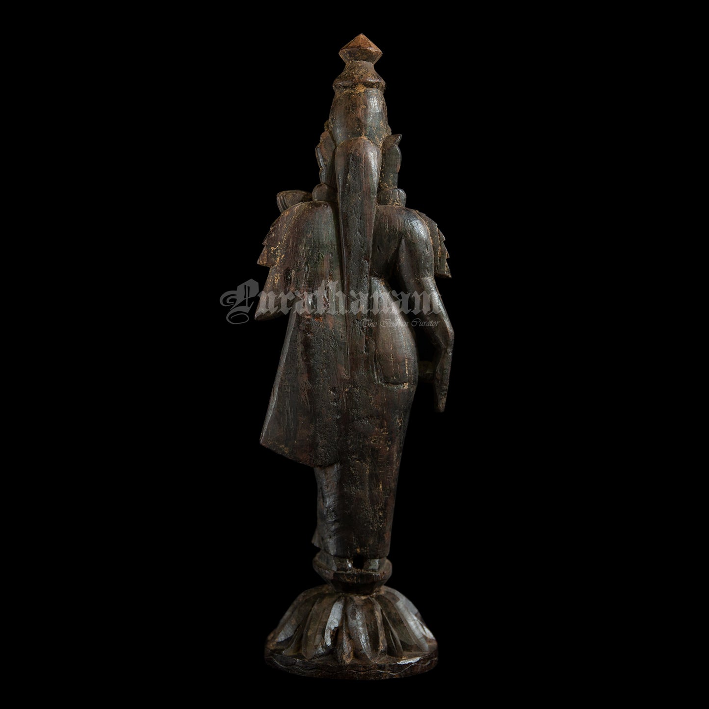 Vishnu Lakshmi Wooden Sculpture