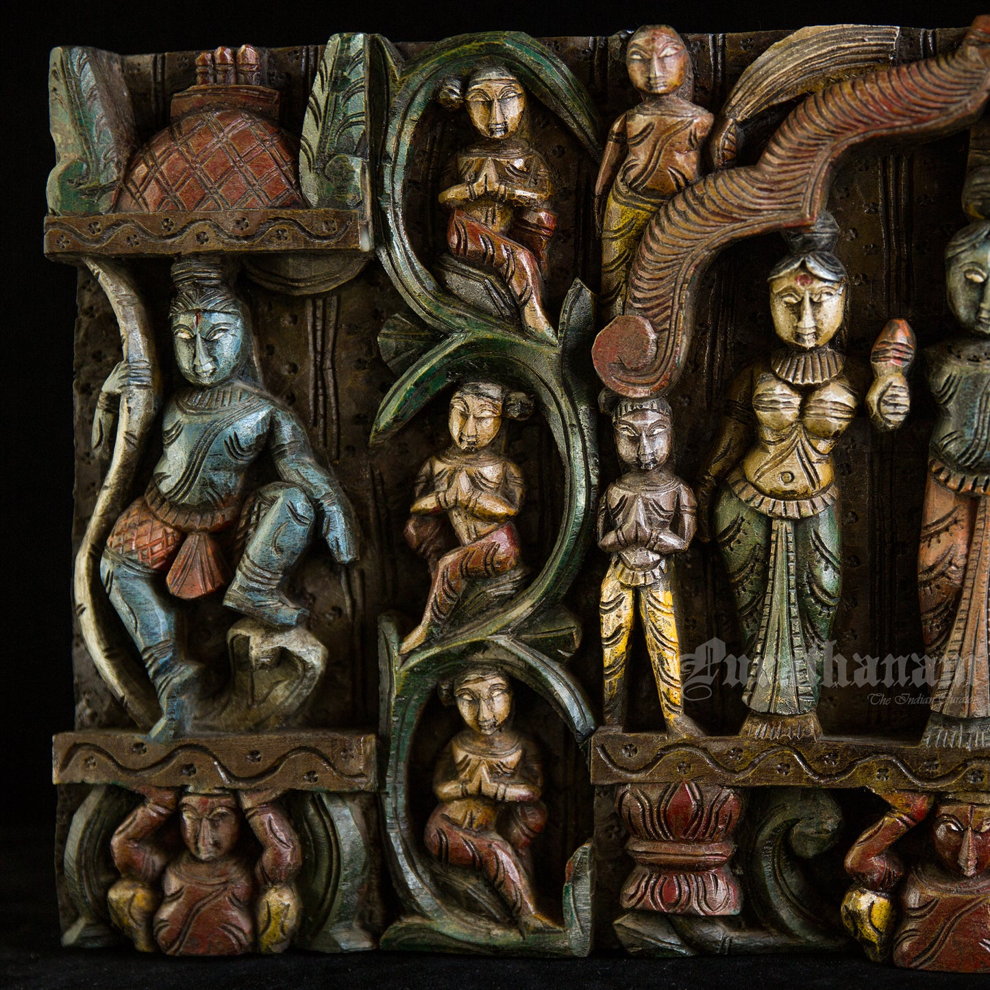 Krishna Wooden Panel (Soorya Palagai)