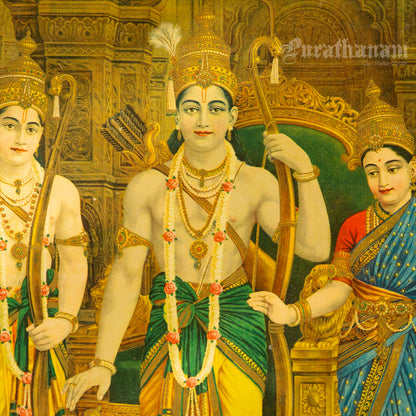 Kothanda Ram (Ram Darbar)  by G. V. Venkatesh Rao - German Lithograph Print