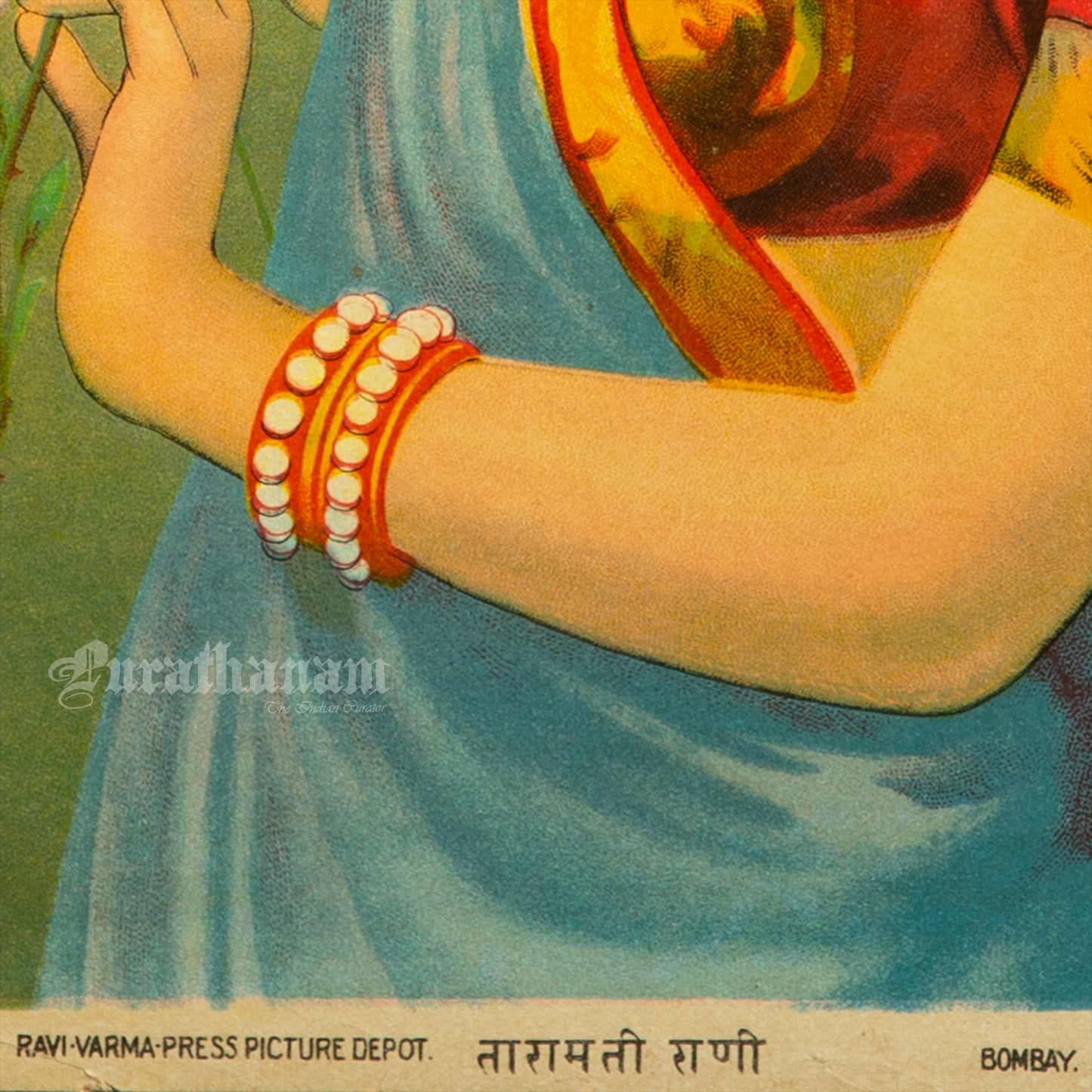 Taramati Rani By Ravi Varma  - Lithograph Print