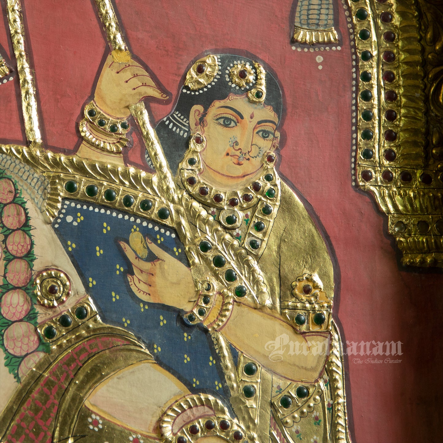 Krishna Gopikas - Tanjore Painting