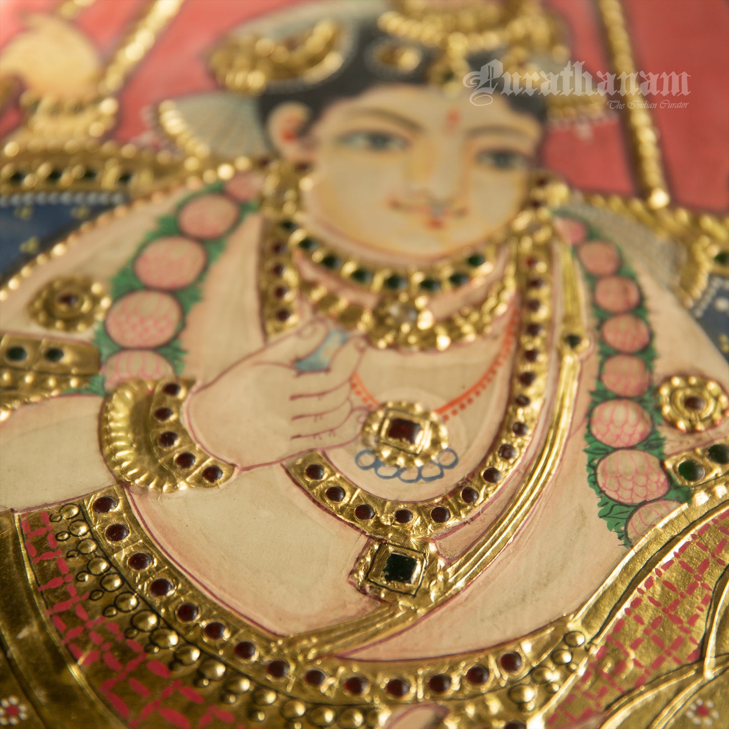 Krishna Gopikas - Tanjore Painting