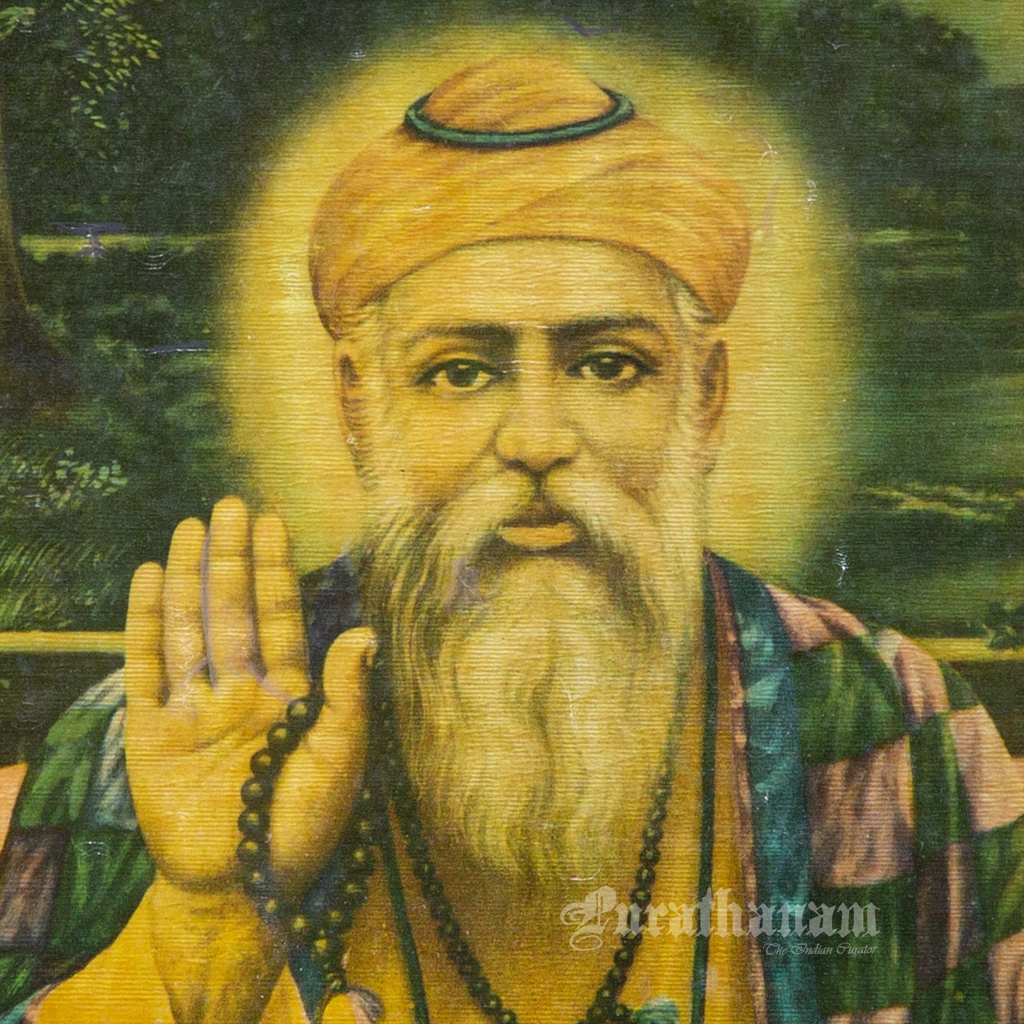 Bawa Guru Nanak by Narottam Narayan - Oleograph Print