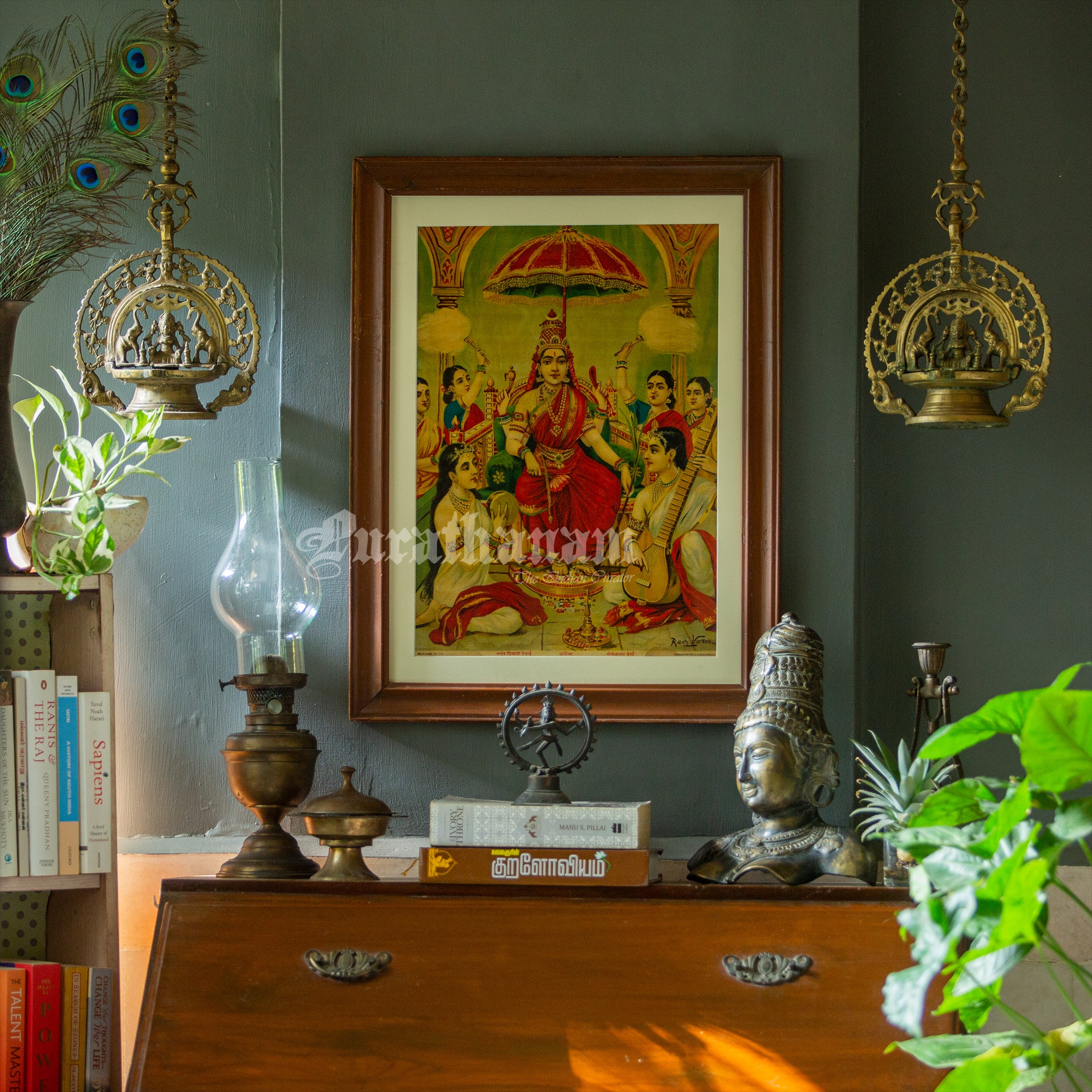 Ambika by Ravi Varma - Oleograph Print – Purathanamstore