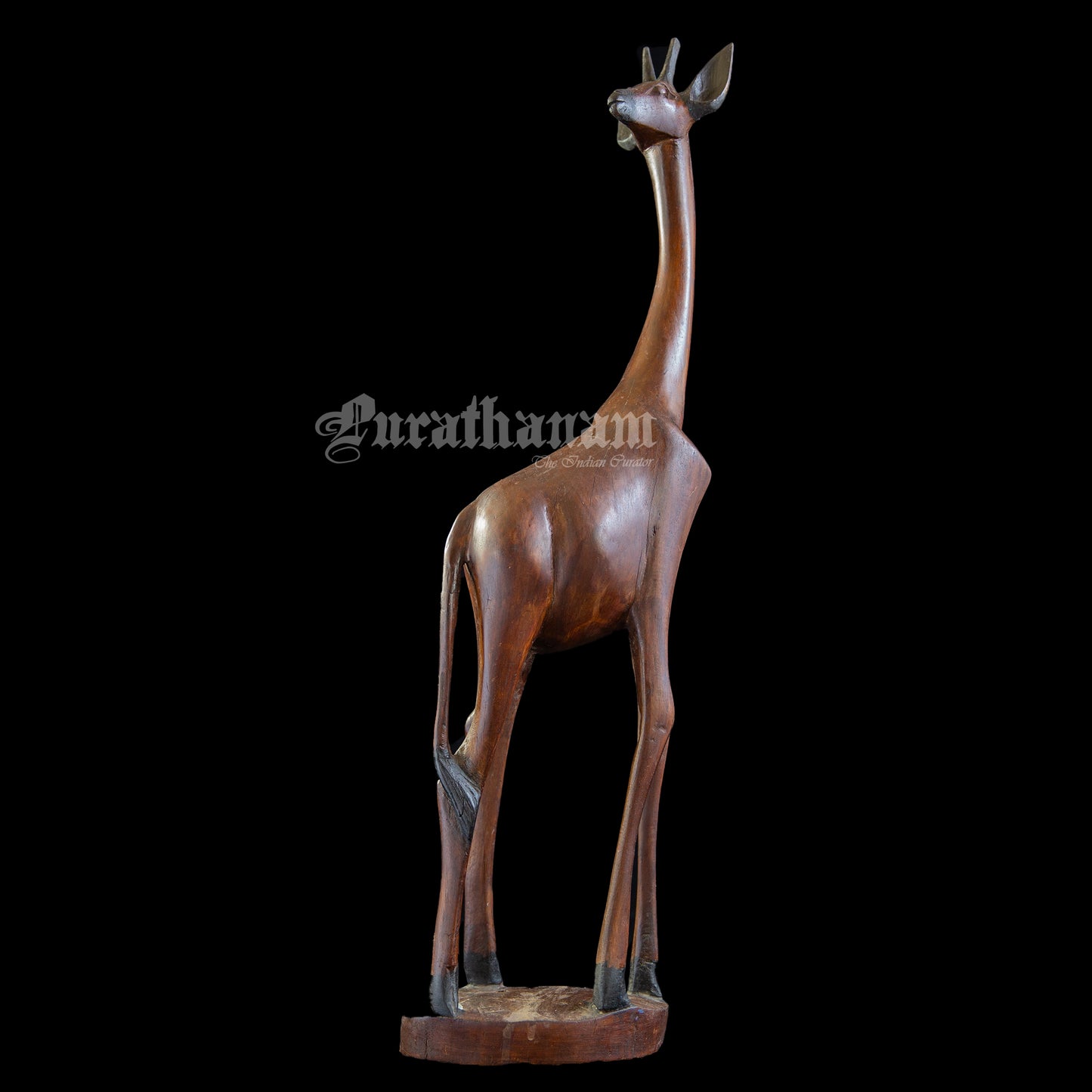 Giraffe  Wooden Sculpture- African wood (made of single block)