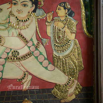 Baby Krishna Yashodha - Tanjore Painting