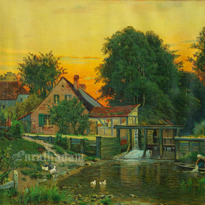 The Village - Chromolithograph Print, Germany