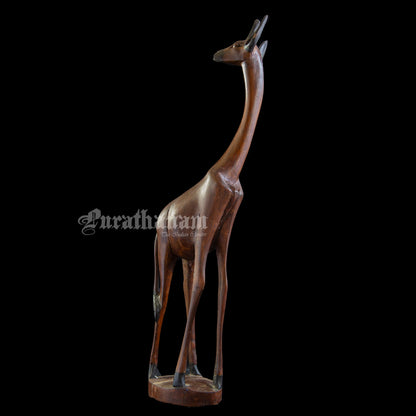 Giraffe  Wooden Sculpture- African wood (made of single block)