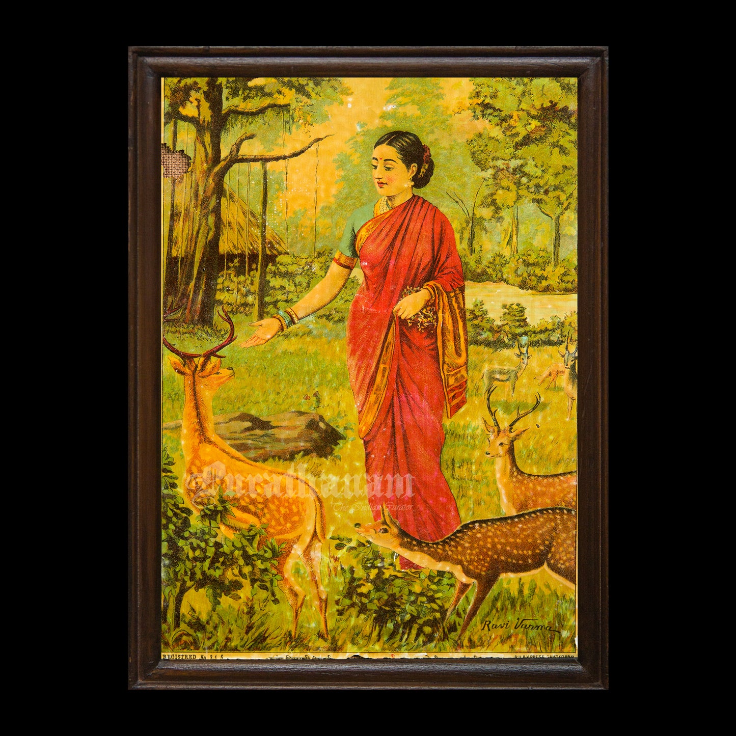 Sita and the Golden deer - Lithograph Print