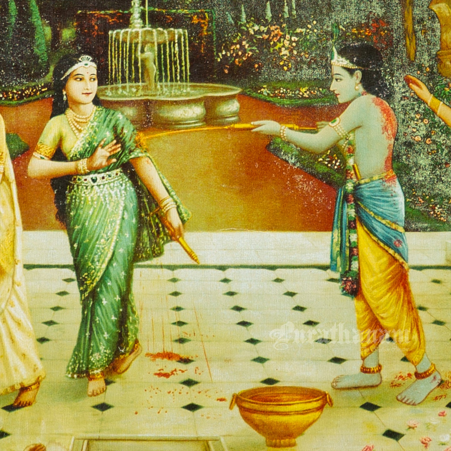 Rang Panchami - German Oleograph Print (Vasudeo H. Pandya)