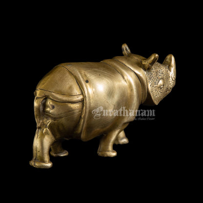 Rhinoceros Brass sculpture